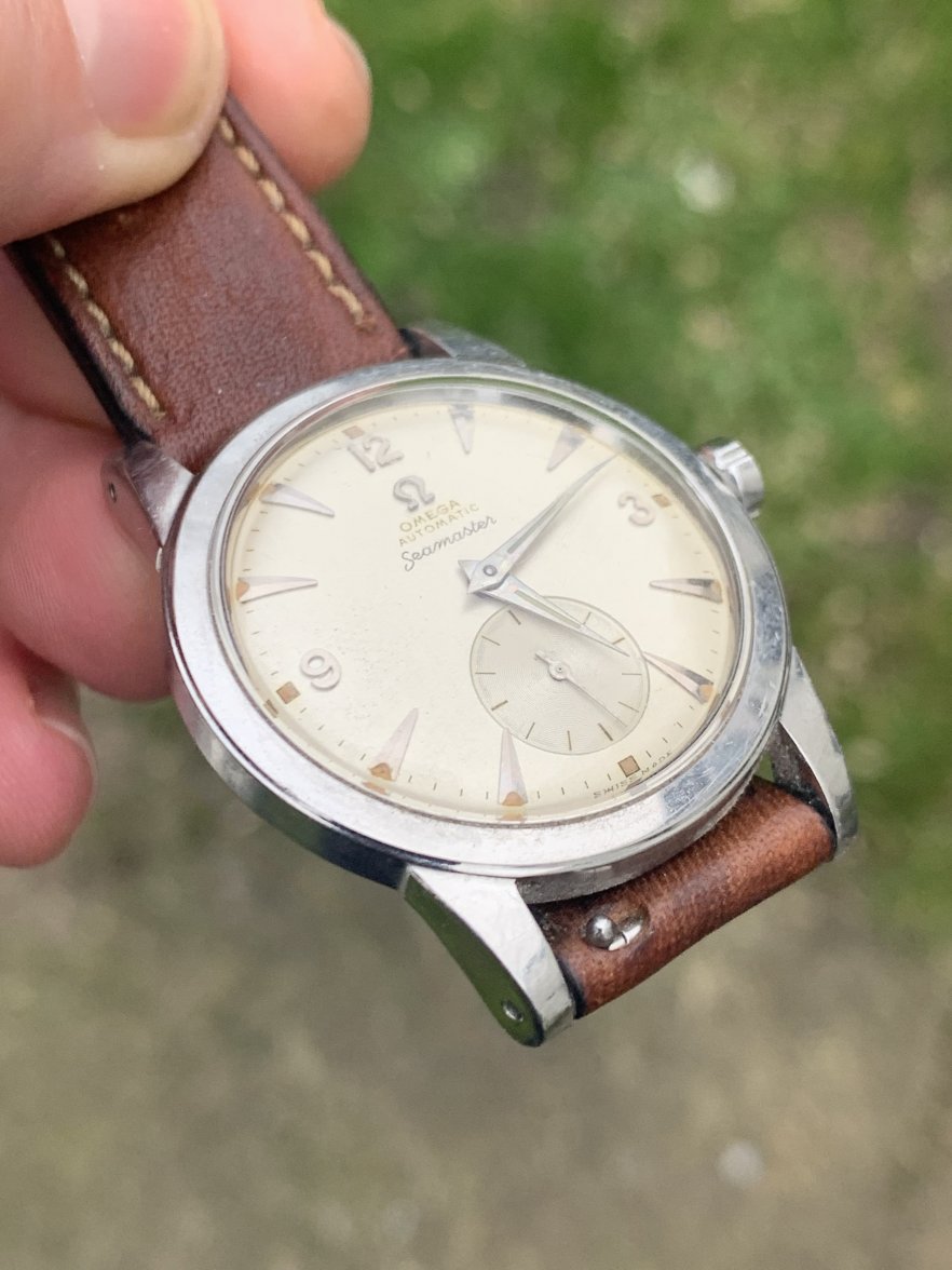 SOLD - Vintage 1950 Omega First series beefy lug Seamaster 2576