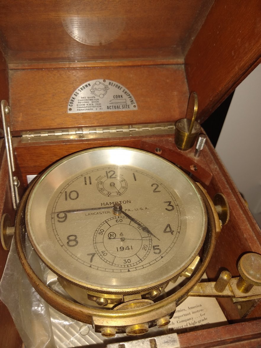 Hamilton model 21 hotsell marine chronometer for sale