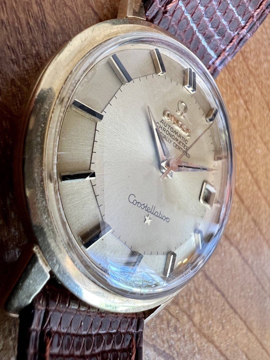 Omega Constellation Link 18kt gold and stainless With Cap & Post