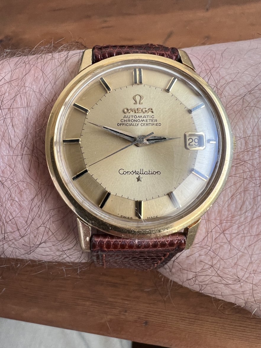 Omega Constellation Link 18kt gold and stainless With Cap & Post