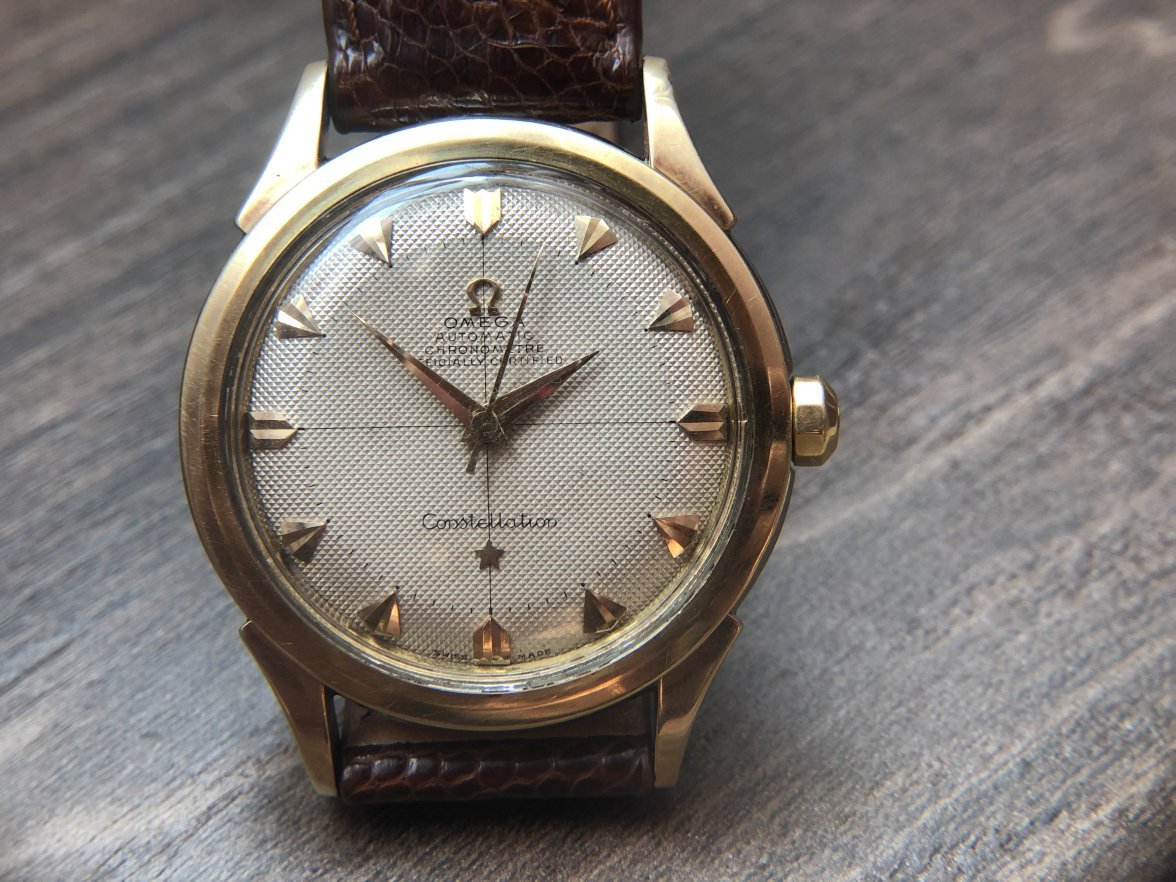 SOLD - Omega Constelation Ref. 2652 Waffle crosshair dial w arrowhead ...