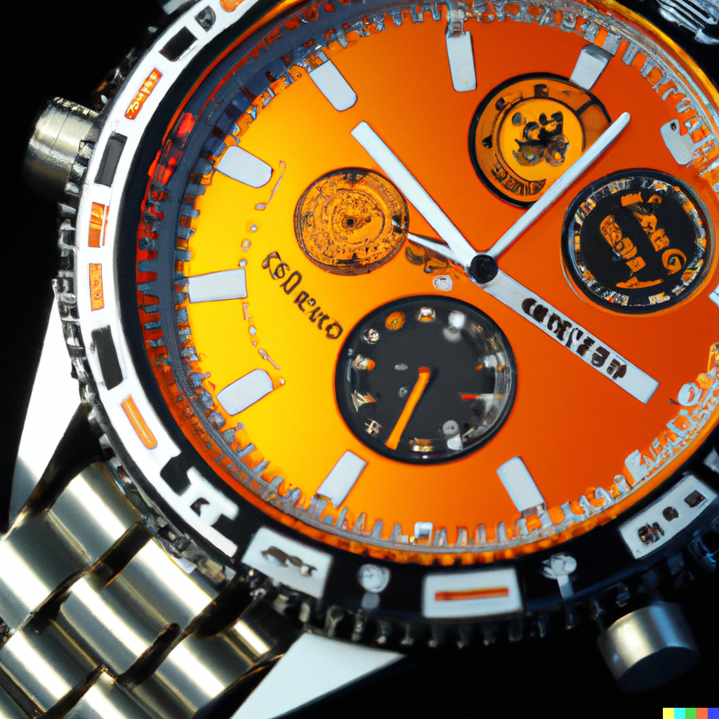 DALL·E 2022-08-01 06.54.52 - Omega Speedmaster with an orange dial.png