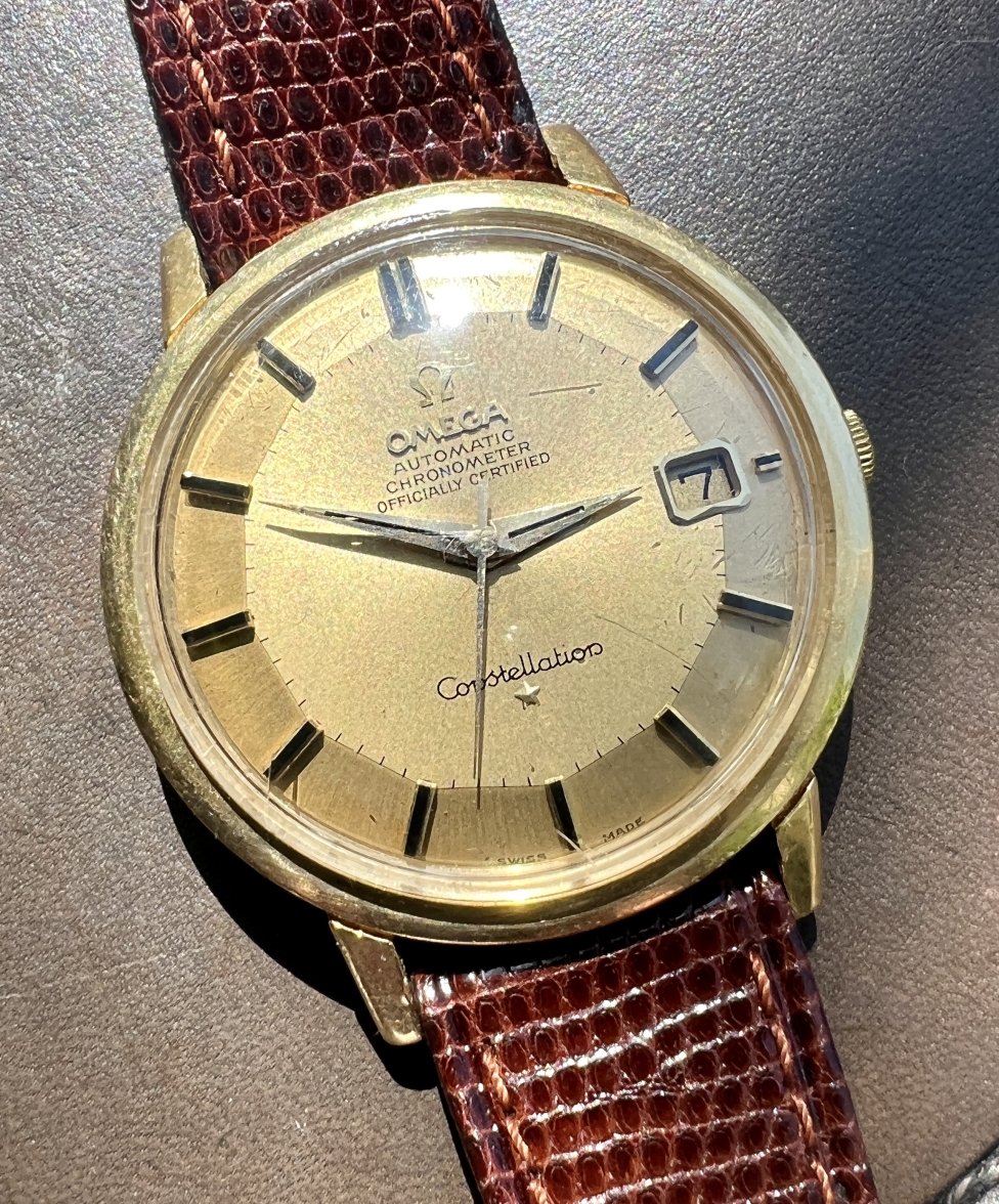 Omega Constellation Link 18kt gold and stainless With Cap & Post