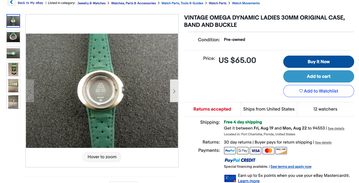 My on sale ebay watch