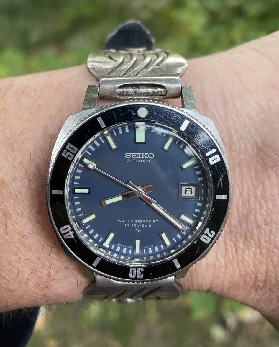 WITHDRAWN - Blue Dial Seiko 7005-8052 bracelet added | Omega Forums