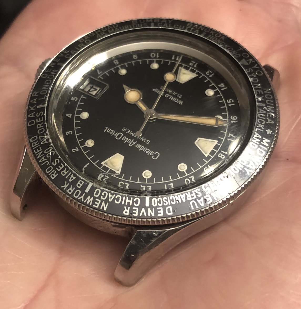 SOLD - Big 1960s Orient Swimmer World Trip Diver with gorgeous