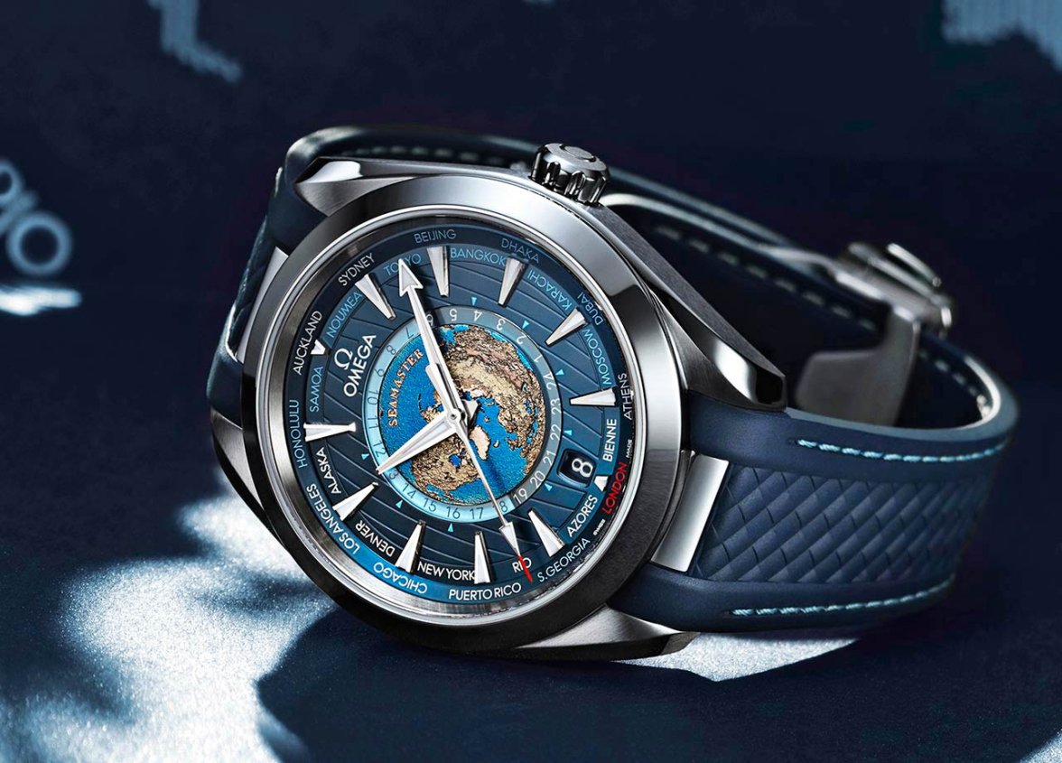 omega worldtimer rubber strap