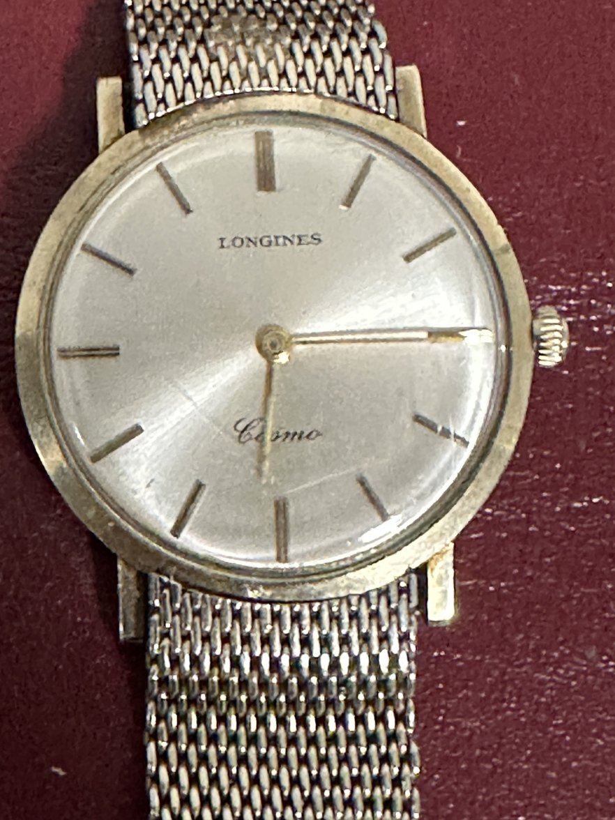 FS - 1960's Longines Ultra Thin Cosmo 10k Gold Filled Watch +