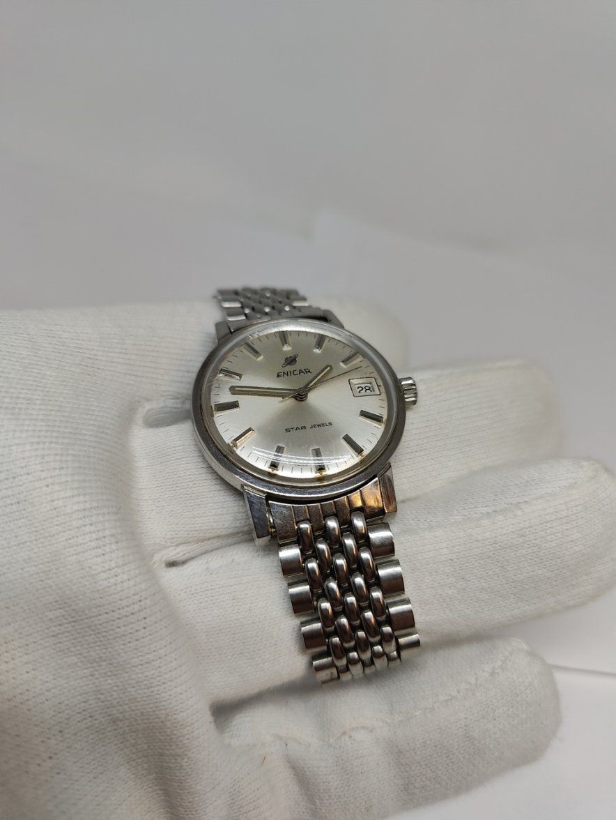 SOLD - Enicar 50s with original Bracelet | Omega Forums