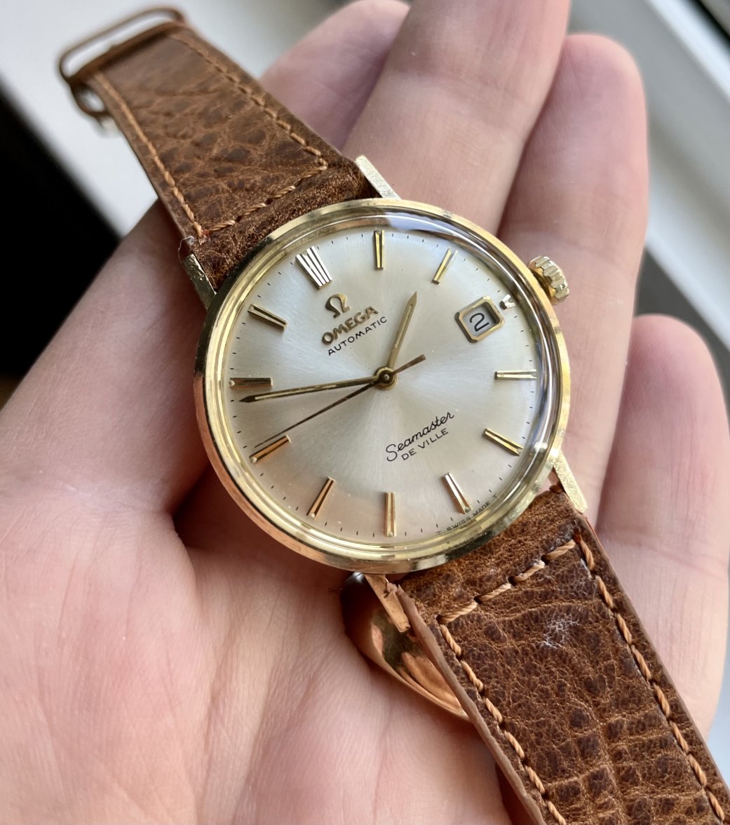 SOLD - Vintage Omega Seamaster DeVille SOLID 14k Yellow Gold