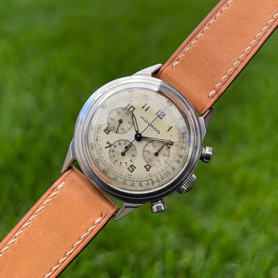 FS Vintage Movado 95M M95 Francois Borgel Case Chronograph