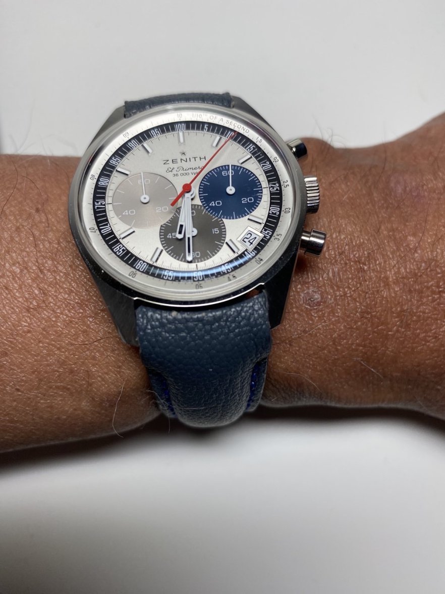 Zenith el discount primero leather strap