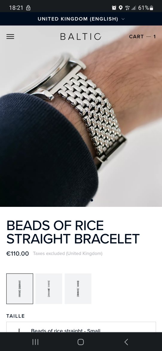 Flat link bracelet - Baltic Watches