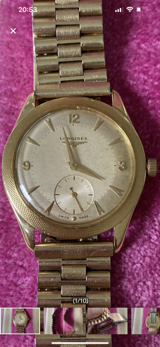 Rarer Vintage 18k Longines watch ref nr identification Omega