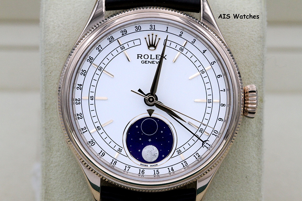 FSOT Rolex 50535 Cellini Moonphase 18K Everose Gold 39MM White