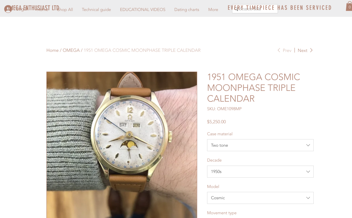 Omega 2471 1950s Cosmic Moonphase Omega Forums