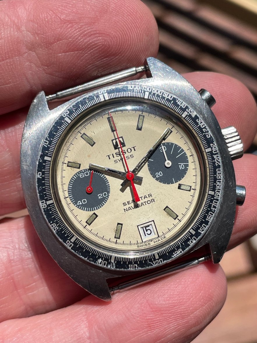 Cadran Tissot Seastar Navigator – Pour Montre Valjoux 7734, Occasion, Pièce Détachée