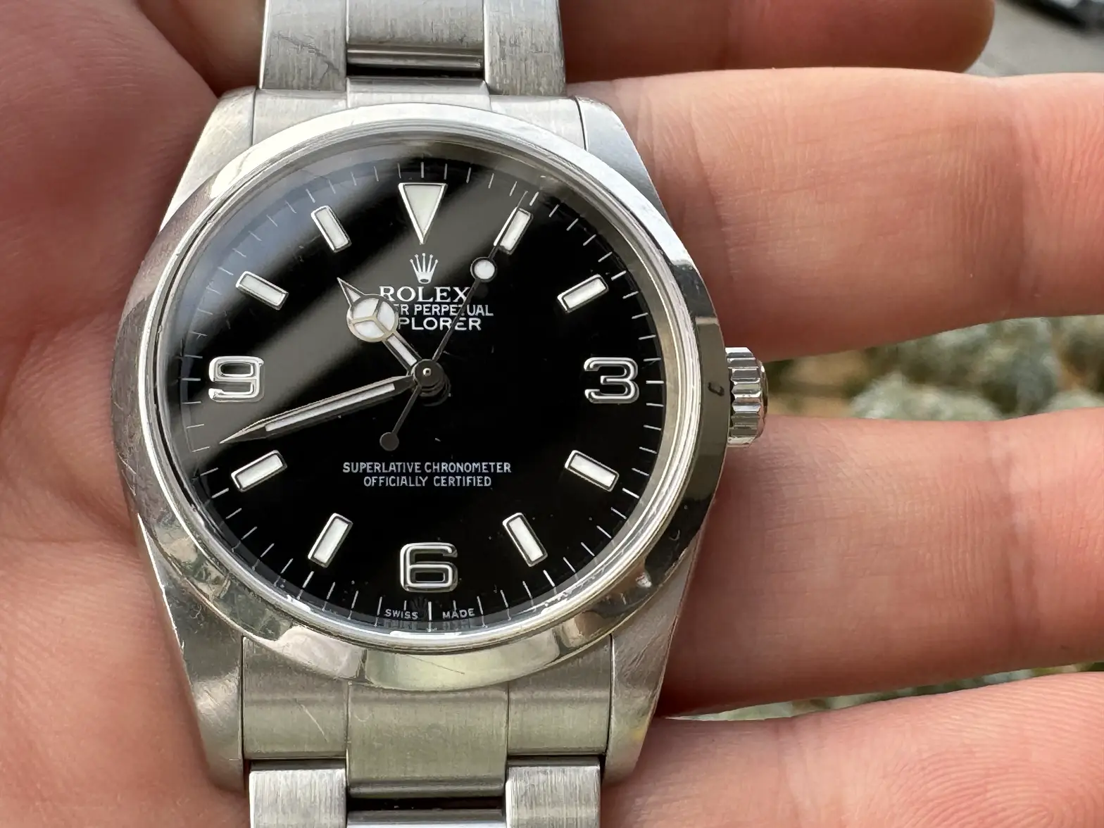 SOLD - Final Reduction: Rolex Explorer with box 36mm 2005 114270