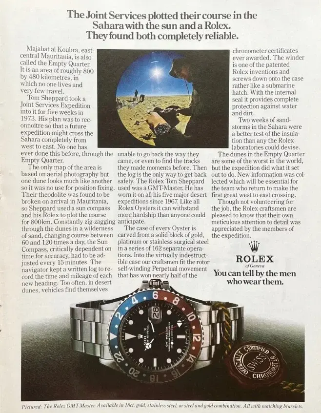 Rolex 1675 advert 1974.webp