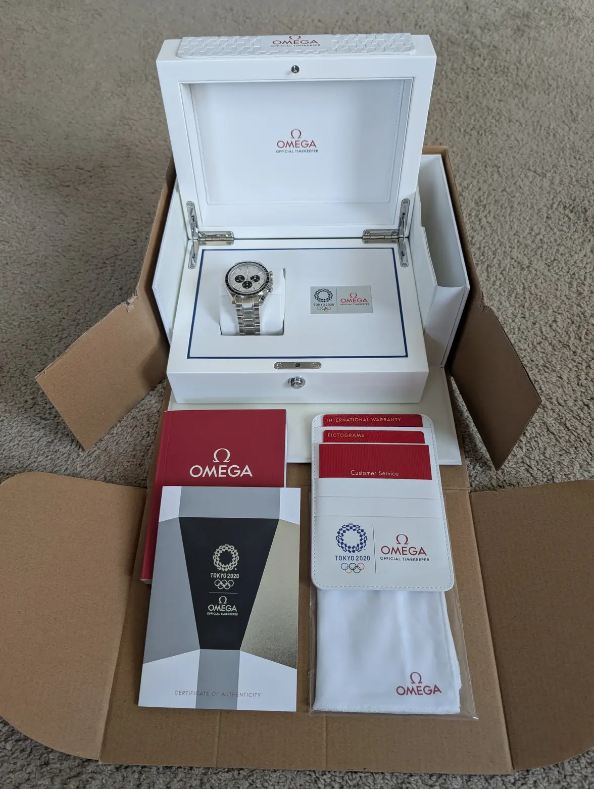 SOLD - FS New Speedmaster Tokyo 2020 Olympics Panda Dial 522.30