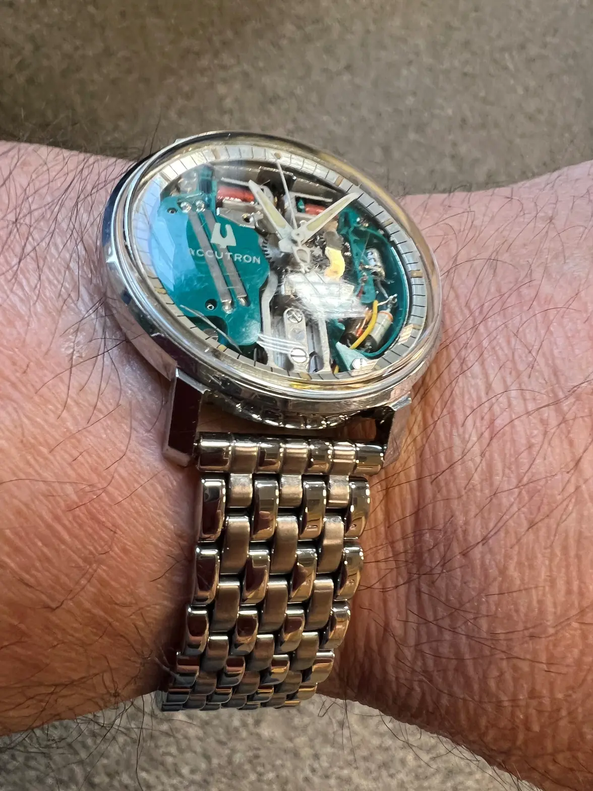 Bulova Spaceview w Forstner Beads of Rice.webp