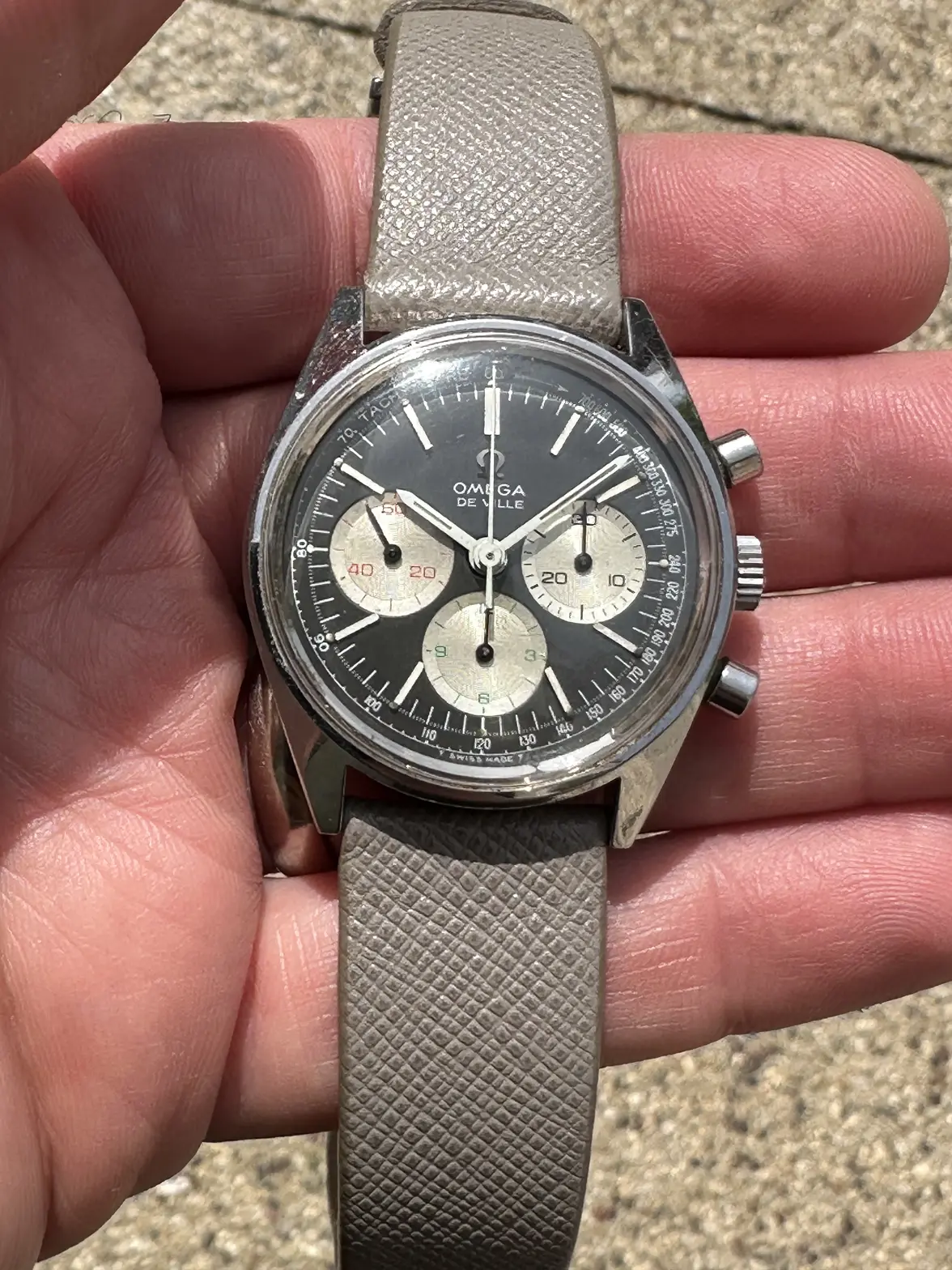 SOLD - Omega 145.018 De Ville Grey Dialed 