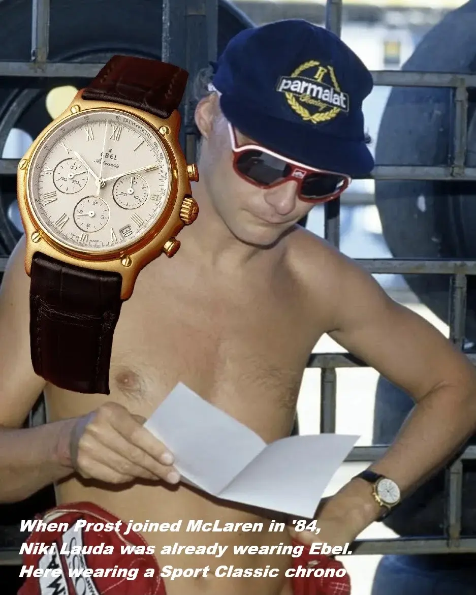 Lauda early 80s Ebel Sport Classic Chrono IG words.webp