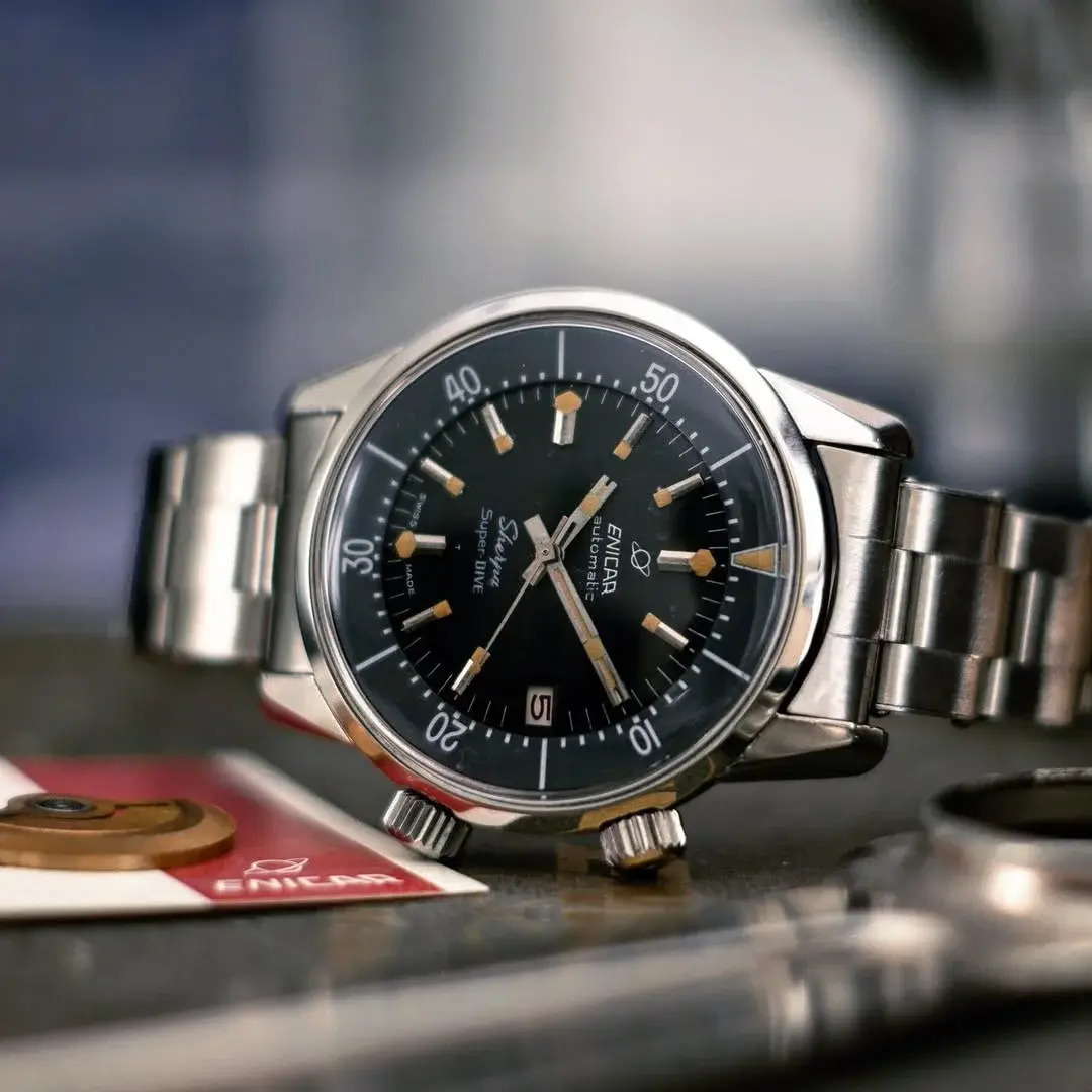 Enicar Super Dive „Polish Navy“ for #saturnday#enicar #sherpa #superdive #diving #compressor ...webp