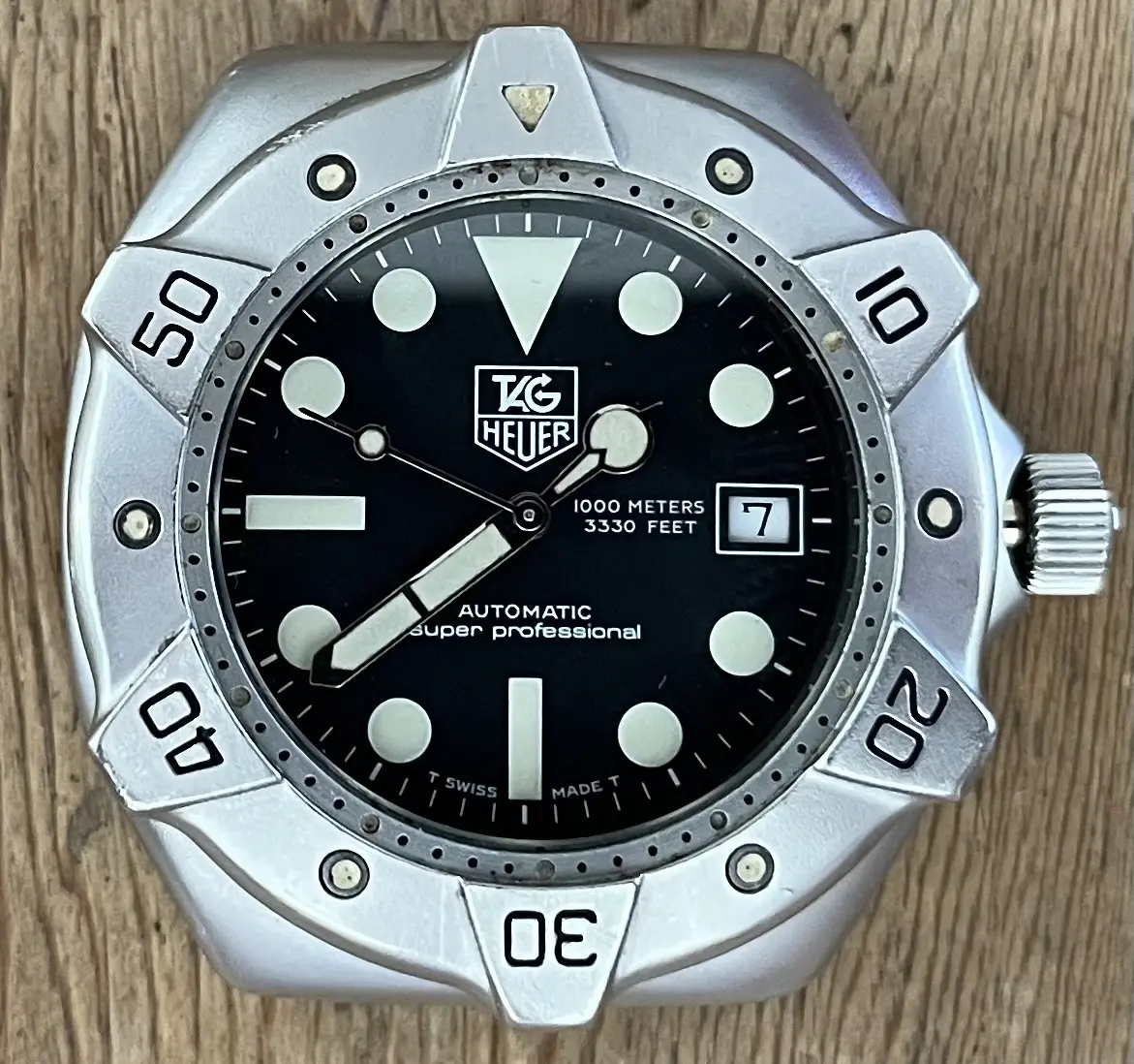 SOLD - Rare ca.1984 Heuer 840.006 Super Professional 1000m Diver