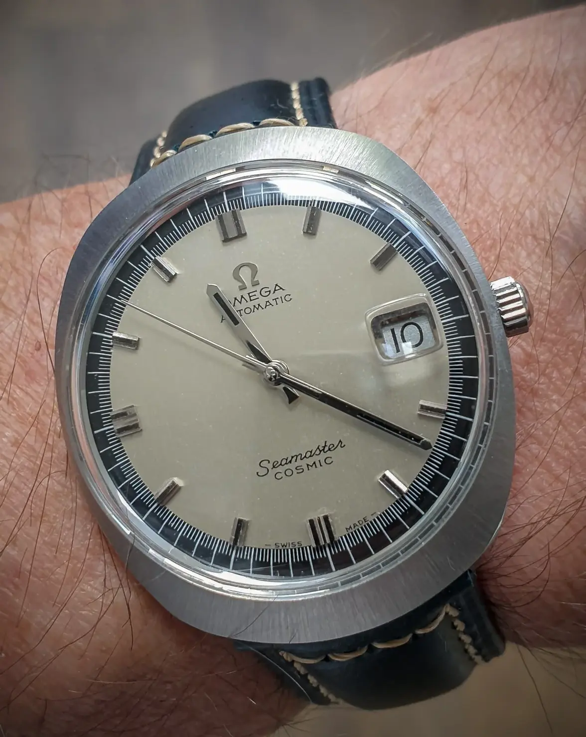 1966 Omega Seamaster Cosmic 166.0045 565 blue strap.webp