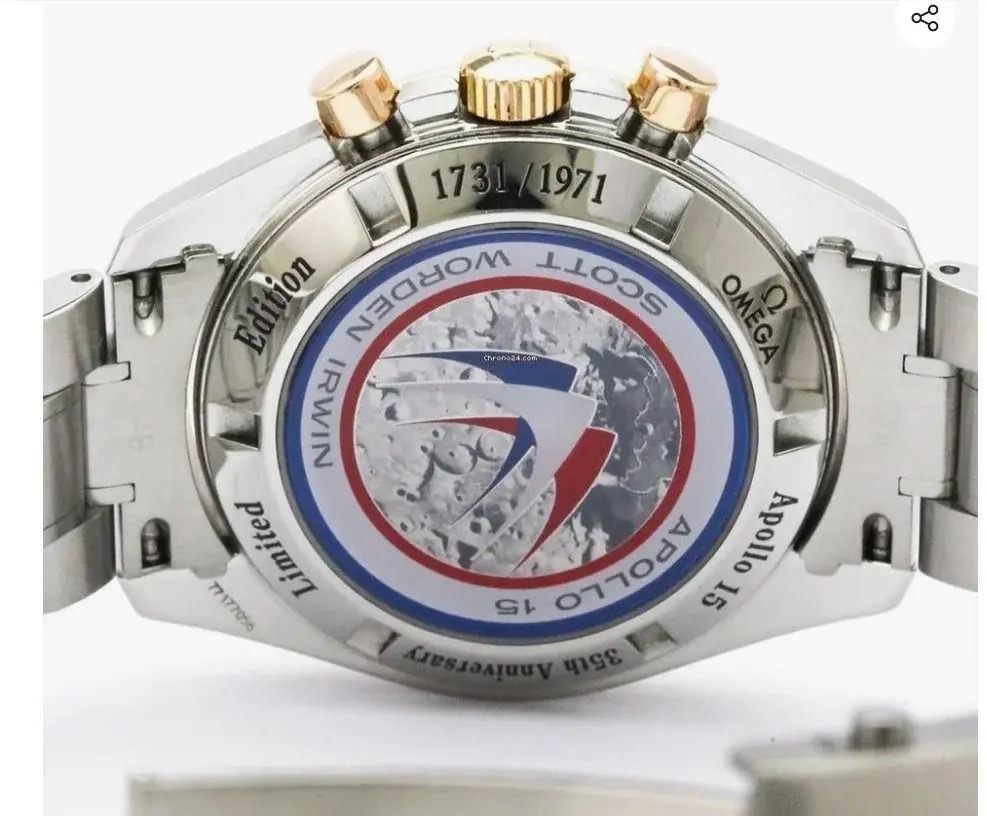 Omega Speedmaster 3366 51 Apollo 15 35th caseback.webp Omega Speedmaster 3366 51 Apollo 15 35th caseback.webp