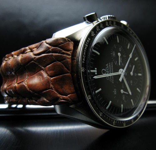 omega speedmaster crocodile strap