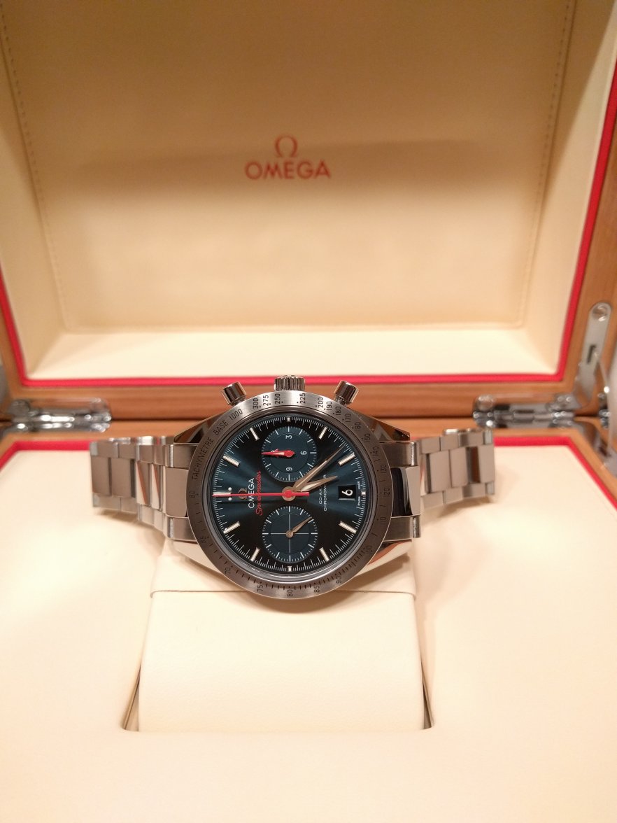 omega speedmaster 57 blue