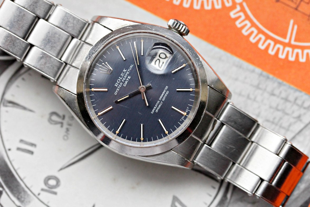 SOLD - 1960s Rolex Date 1500 Blue Dial | Omega Forums