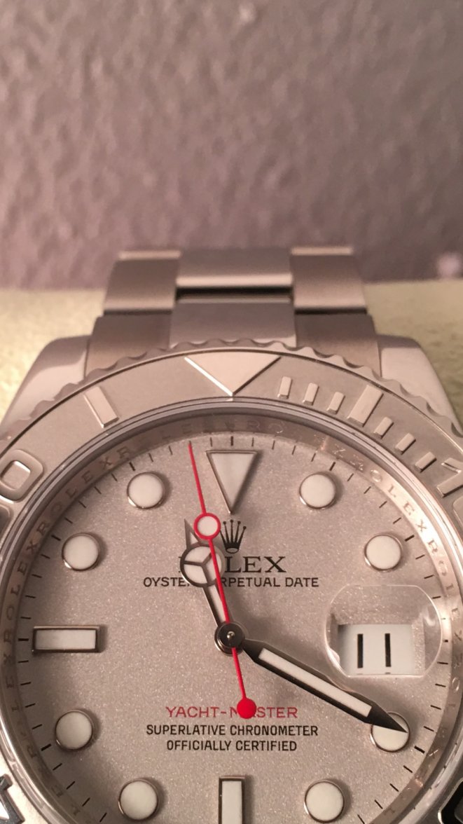 FS Rolex Platinum Yachtmaster 16622 w/ engraved rehaut & bonus Everest strap for yachtmaster