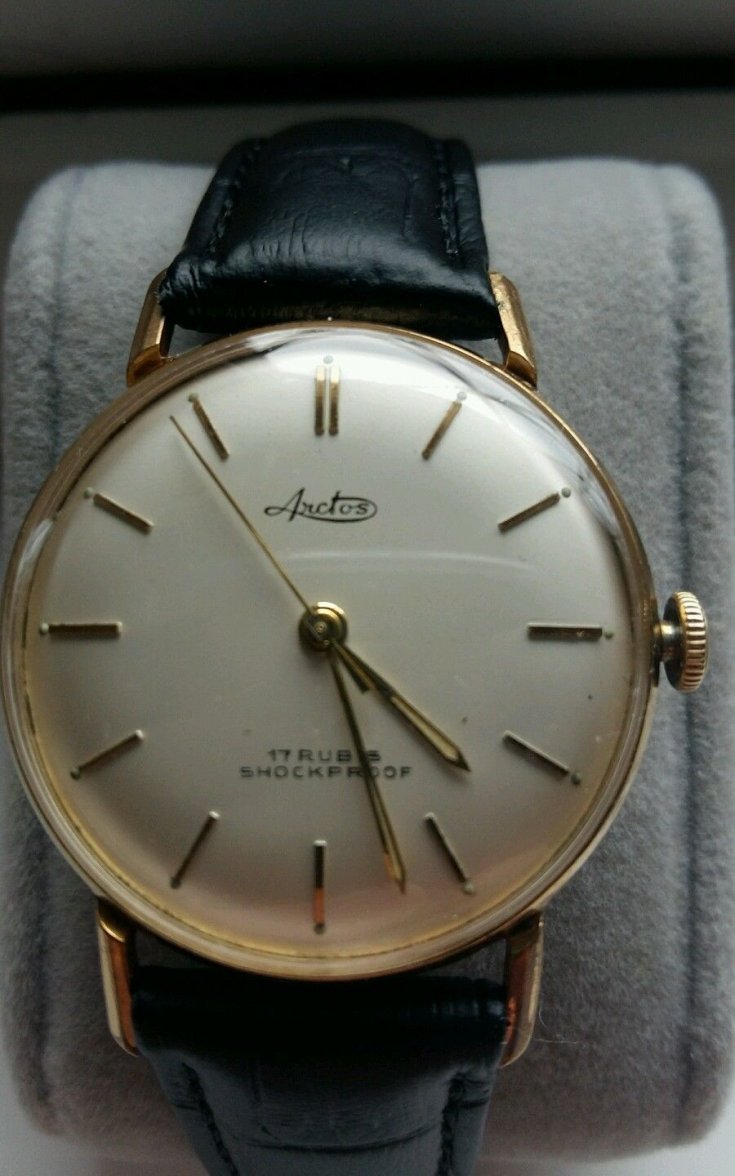 Vintage 1960s gold watch Arctos. - Goldberg