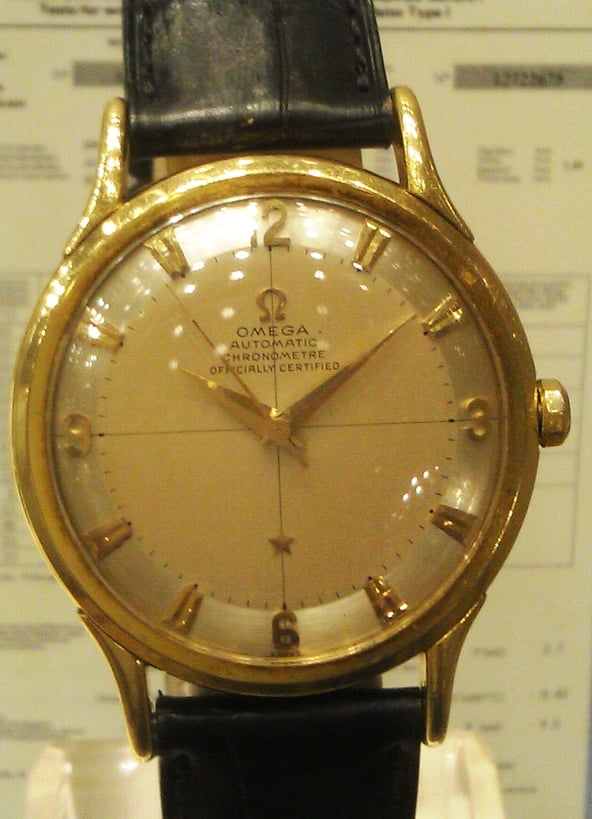 F23 Case 67 Year 50 60 Connie gold dome champagne dial cross hair watch.jpg