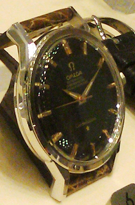 F28 Case 67 Year 50 60 Connie SS case dog leg lugs black dome dial watch.jpg