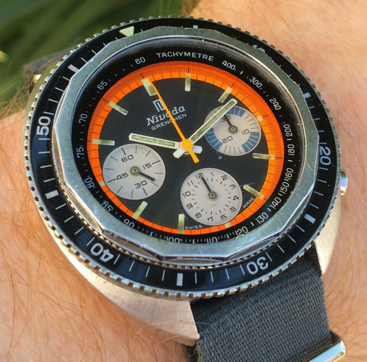 SOLD - Nivada Chronoking V.72 Diver Bakelite 43mm | Omega Watch Forums