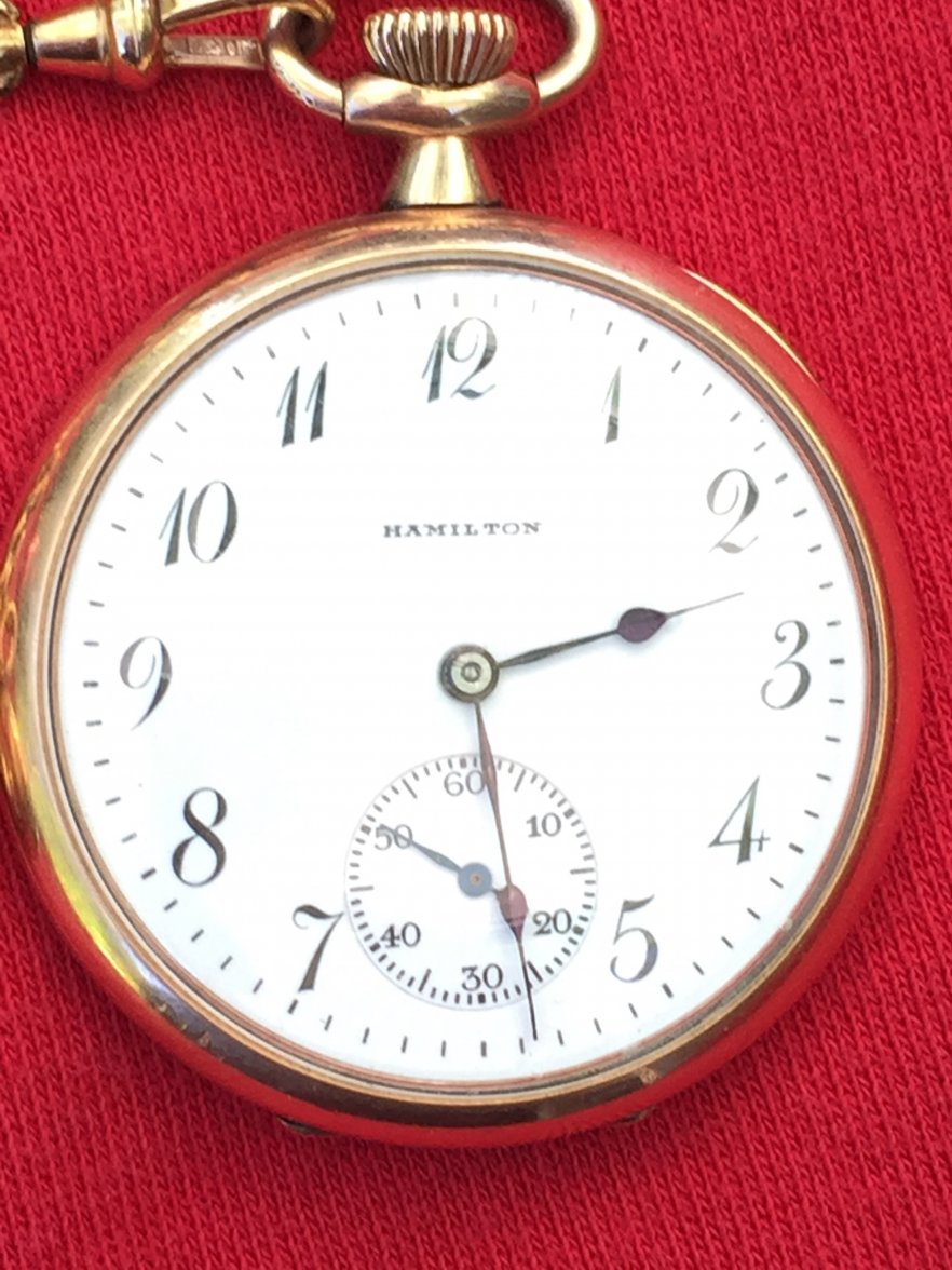 SOLD 1921 Hamilton 12 Size Gold Filled Grade 900 Open Face Pocket