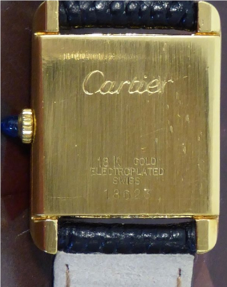 Cartier discount electroplated watch