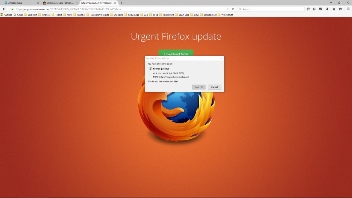 download old firefox versions to get rid of malware myway