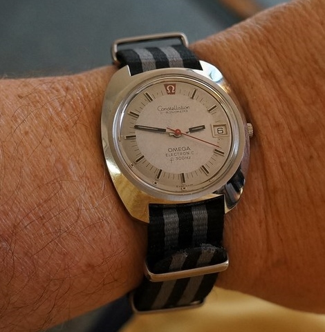 Omega F300 on a Nato strap (Copy).JPG