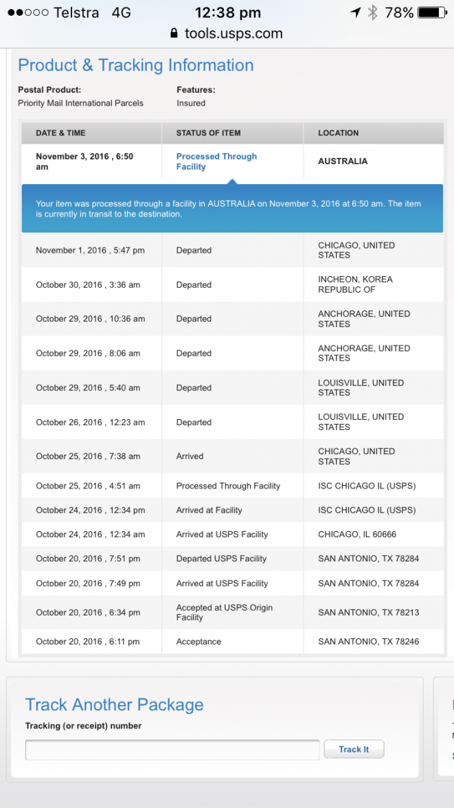 UG from Texas how would USPS ship it to Australia? Omega Forums