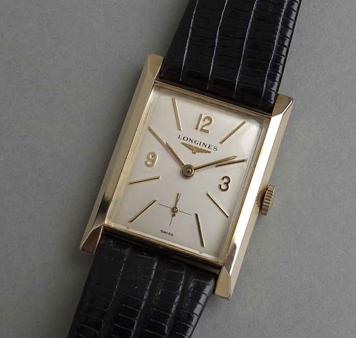 FS - SOLD: Vintage Longines Rectangular Art Deco 10k Gold Watch c.1959 ...