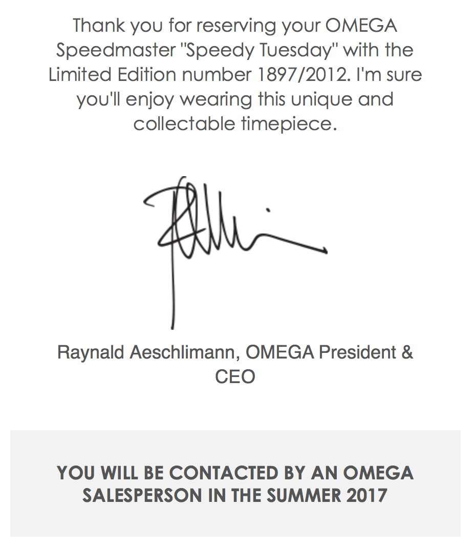 OMEGA Speedmaster Speedy Tuesday Limited Edition (Arrivals) | Omega Forums