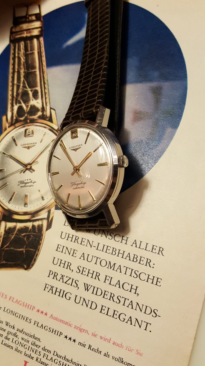 SOLD - Longines Flagship, Date at 12, Cal. 341, Mint Dial | Omega