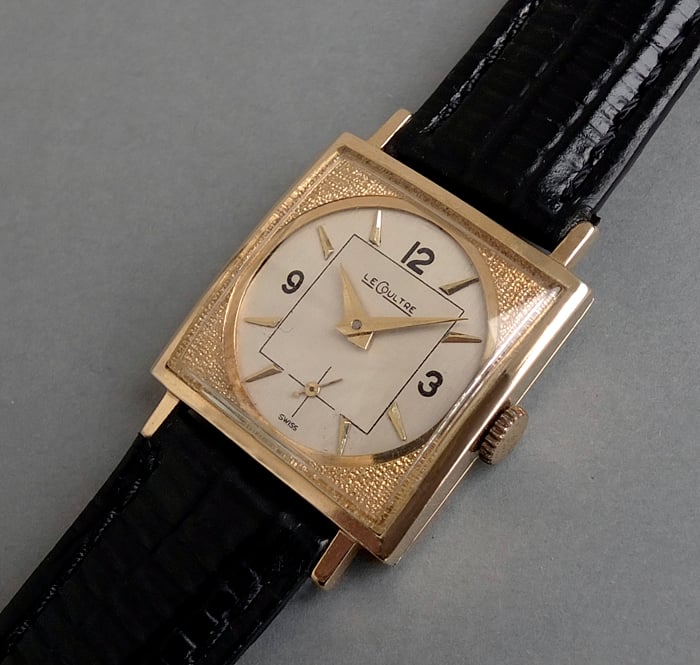 FS: Vintage JLC Jaeger Lecoultre Art Deco c. 1951,14k Gold Square Watch ...