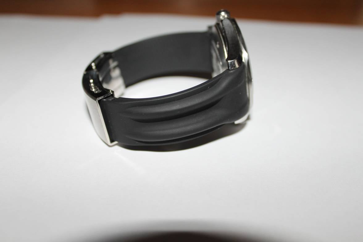 FS Omega Seamaster black rubber strap and deployment clasp