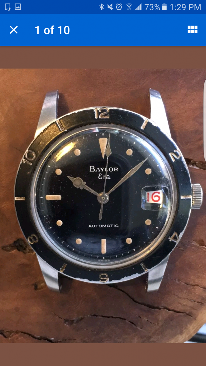 baylor automatic swiss made watch